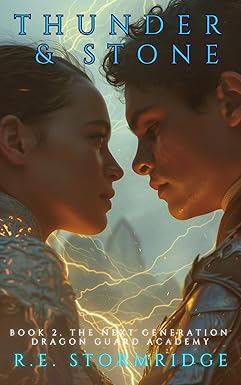 Thunder & Stone | Dragon Guard Academy Book 8 | YA Dragon Rider Romantasy Cover by R.E. Stormridge